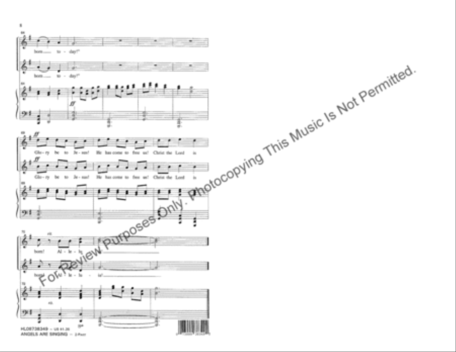 Angels Are Singing 2-Part scores gallery preview page 5