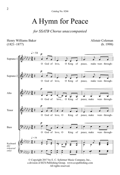 A Hymn for Peace (Downloadable)