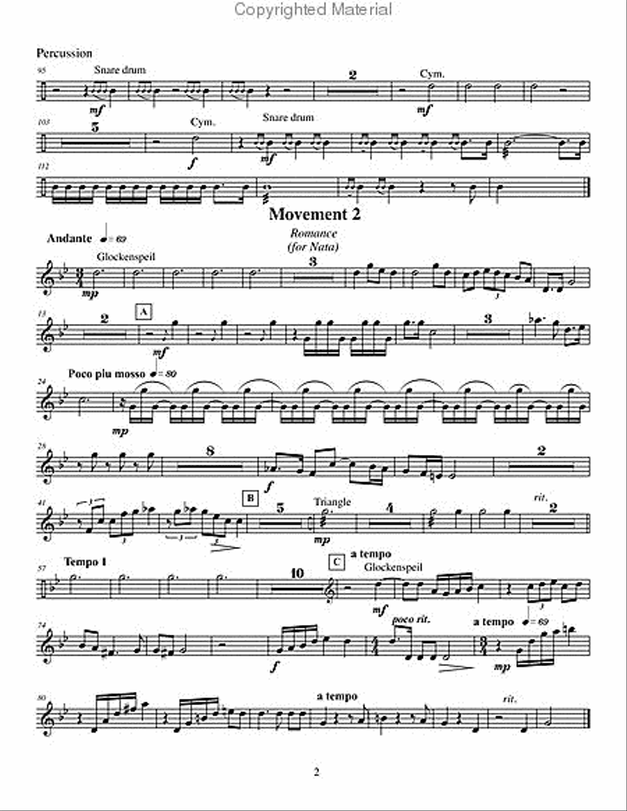 Concerto for Bass Trombone with String Orchestra & Percussion String Orchestra scores gallery preview page 19