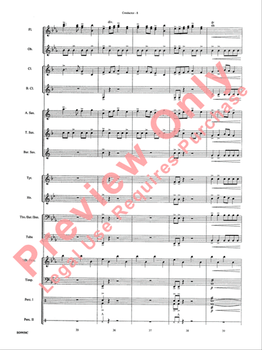 Drummer's Christmas Carol Concert Band scores gallery preview page 10