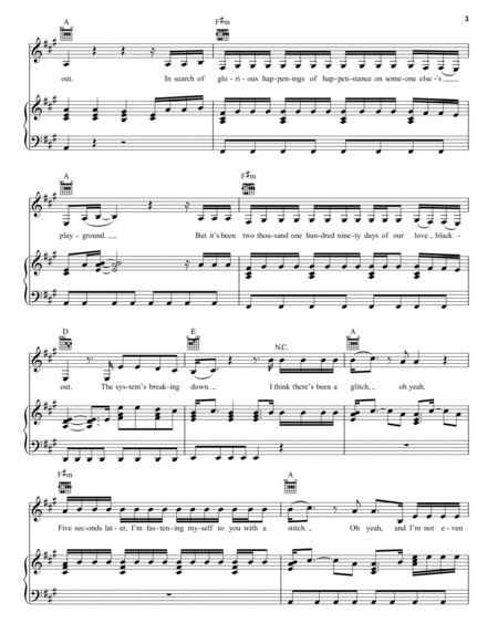 Taylor Swift Glitch Sheet Music (Leadsheet) in A Major