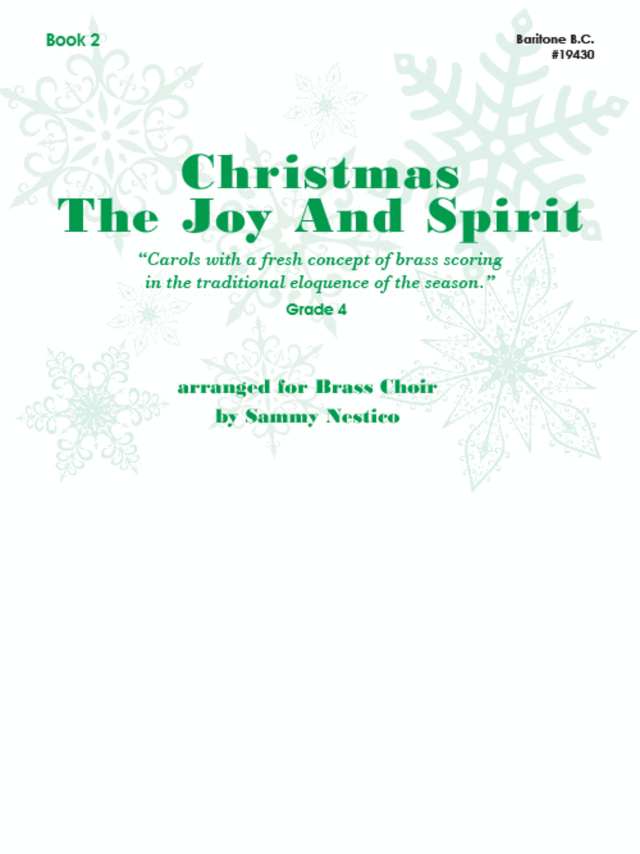 Christmas: The Joy and Spirit, Book 2 - Baritone Bc