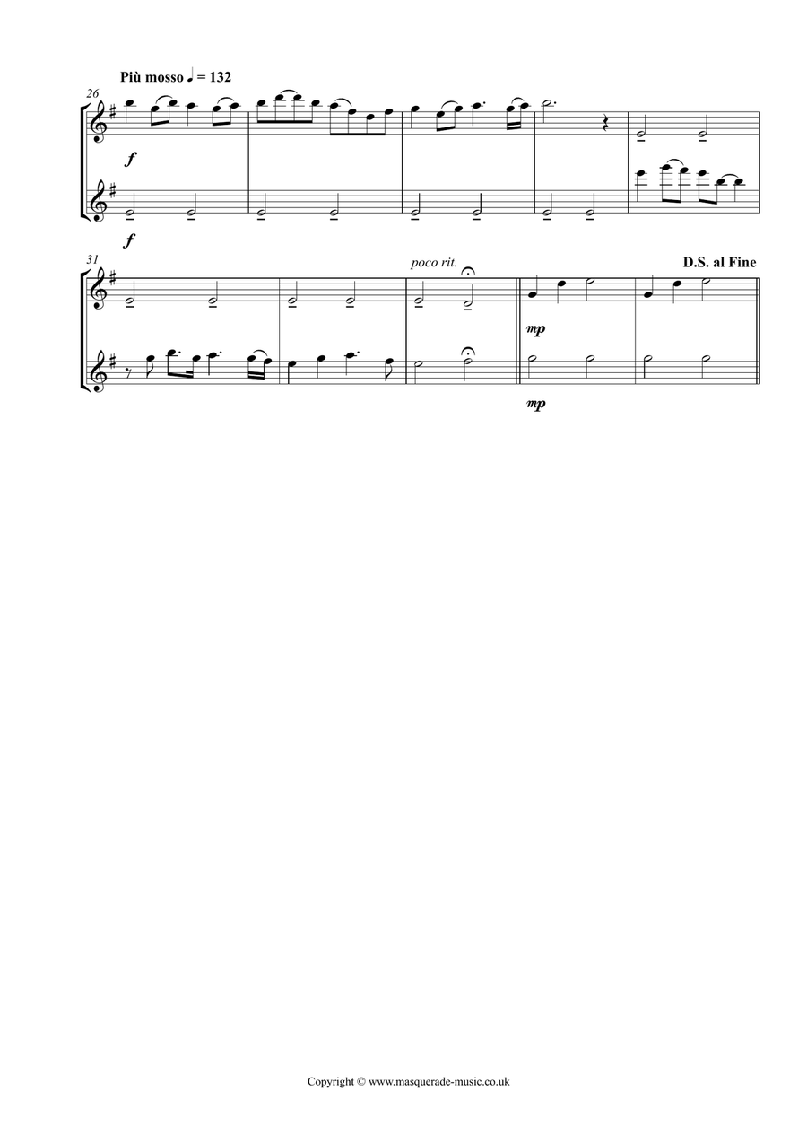 More Graded Flute Duets (intermediate to advanced) 24 duets in varying styles (swing, ragtime, conte Flute Duet scores gallery preview page 2