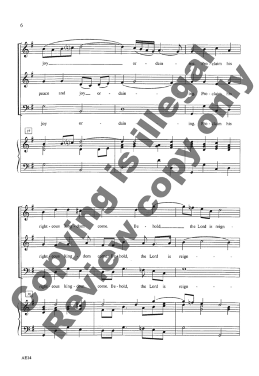 Sing to the Lord Sing to the Lord 3-Part scores gallery preview page 7
