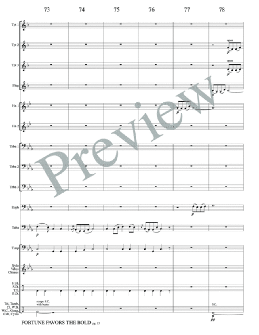 Fortune Favors the Bold - A Gladiator Story Small Ensemble scores gallery preview page 15