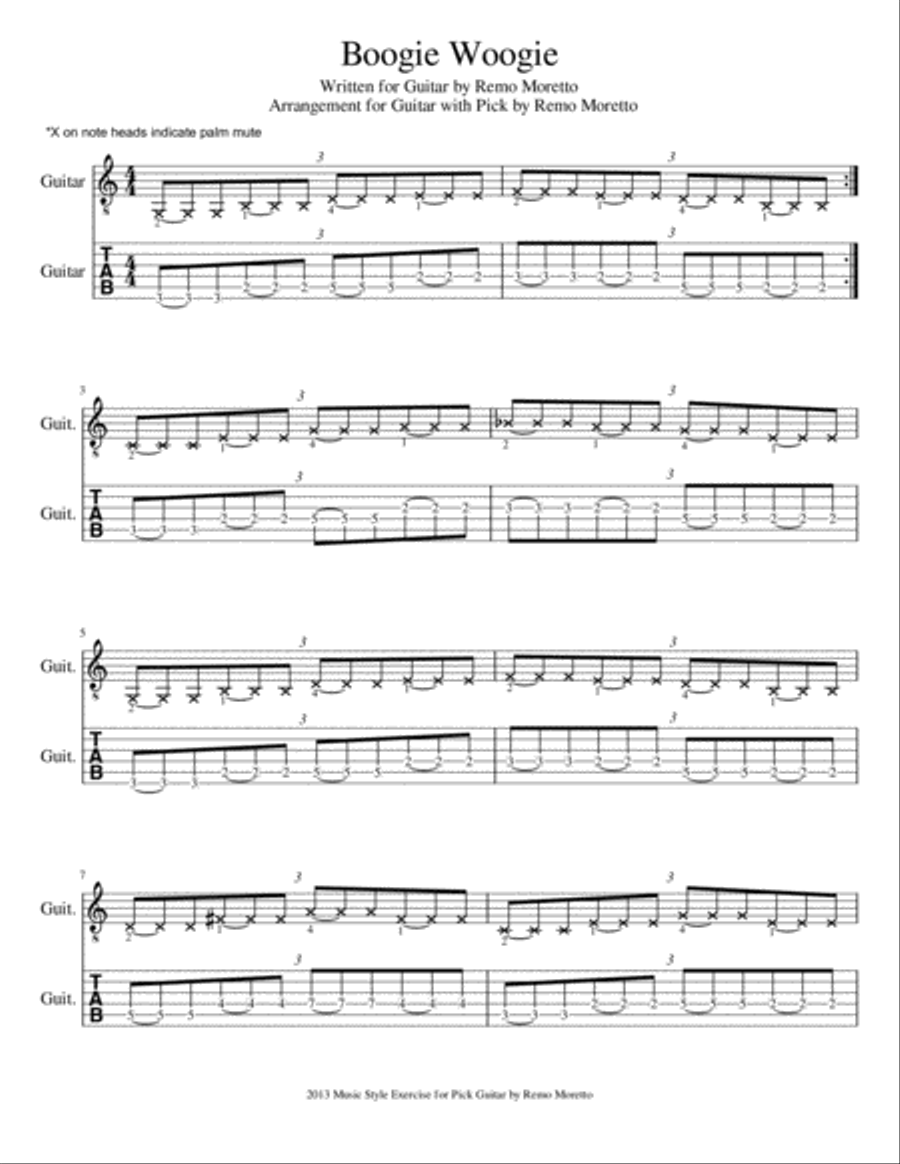 The Boogie Woogie for Guitar with Pick Electric Guitar scores gallery preview page 2