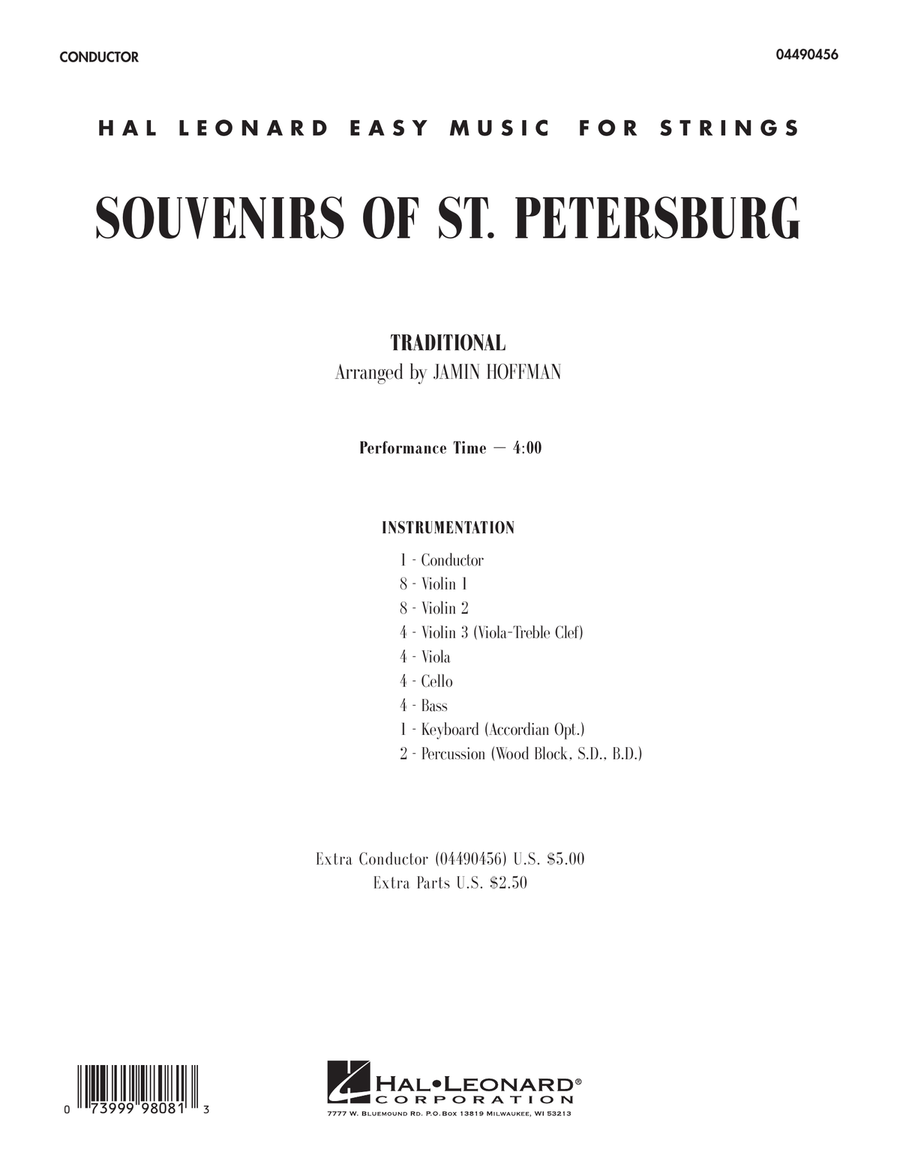 Souvenirs Of St. Petersburg - Conductor Score (Full Score) Orchestra scores gallery preview page 1