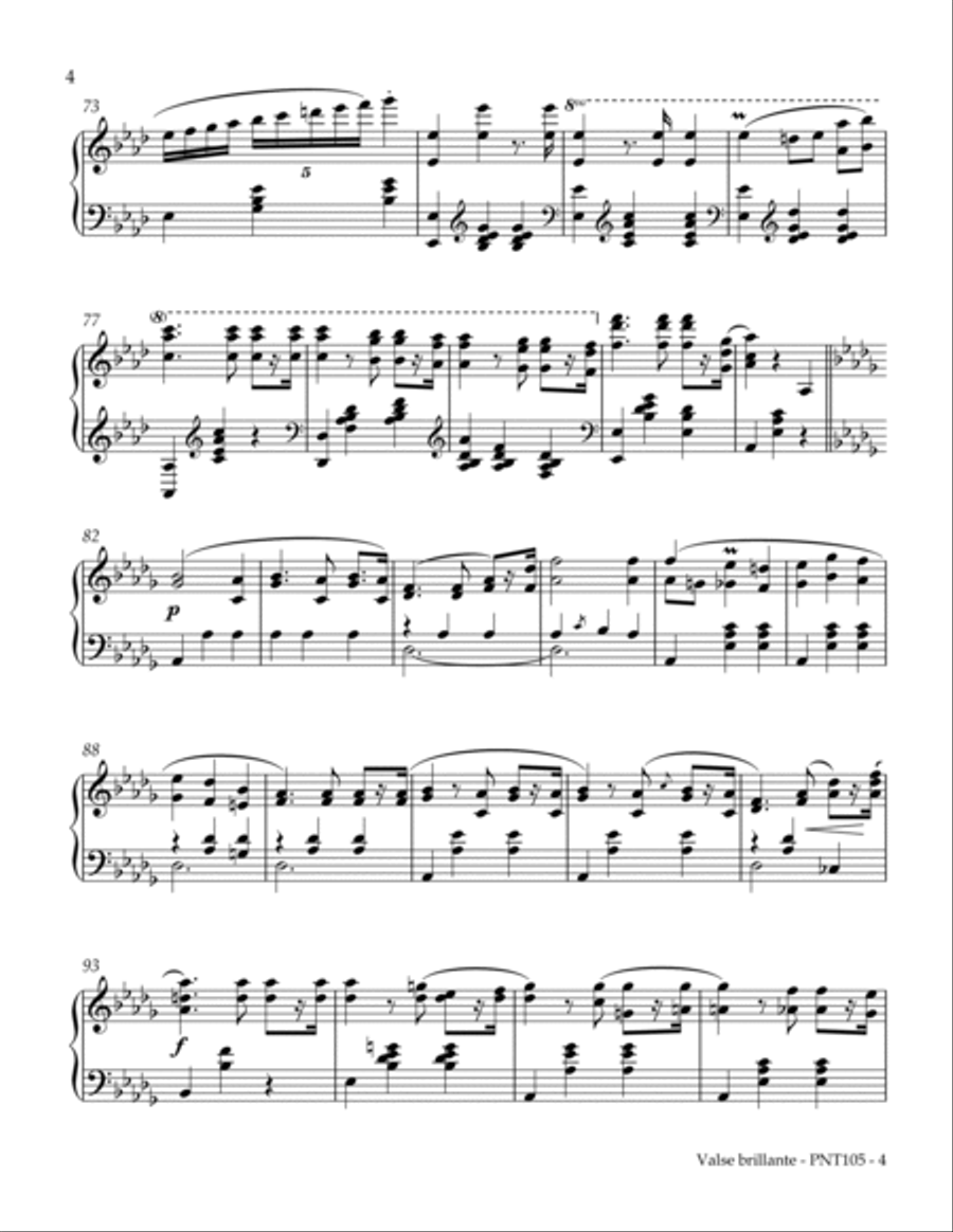 Valse brillante in Ab major, Opus 34, No 1 Piano Method scores gallery preview page 4