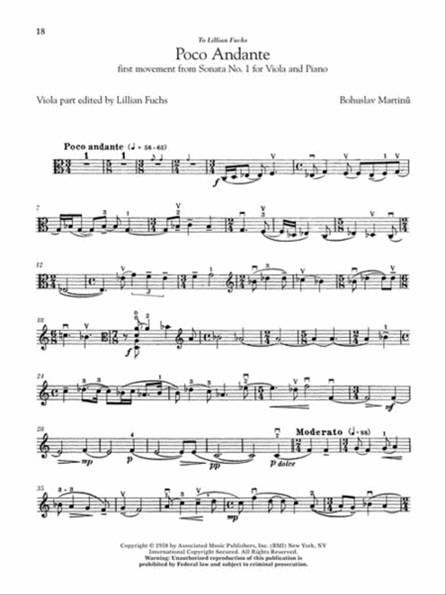 The G. Schirmer Viola Anthology - Viola And Piano Piano Accompaniment scores gallery preview page 6