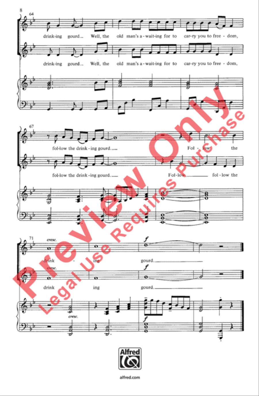 Follow the Drinking Gourd 2-Part scores gallery preview page 8