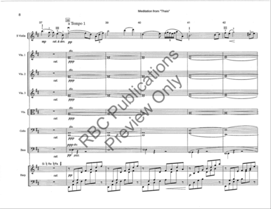 Meditation From Thais Violin W/Orch String Orchestra scores gallery preview page 11