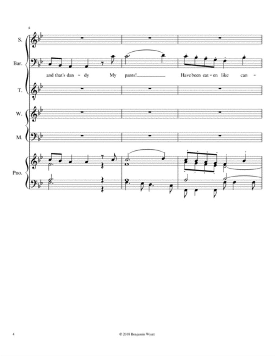 Oh, that Goat! Act 1, Scene 1 4-Part scores gallery preview page 5
