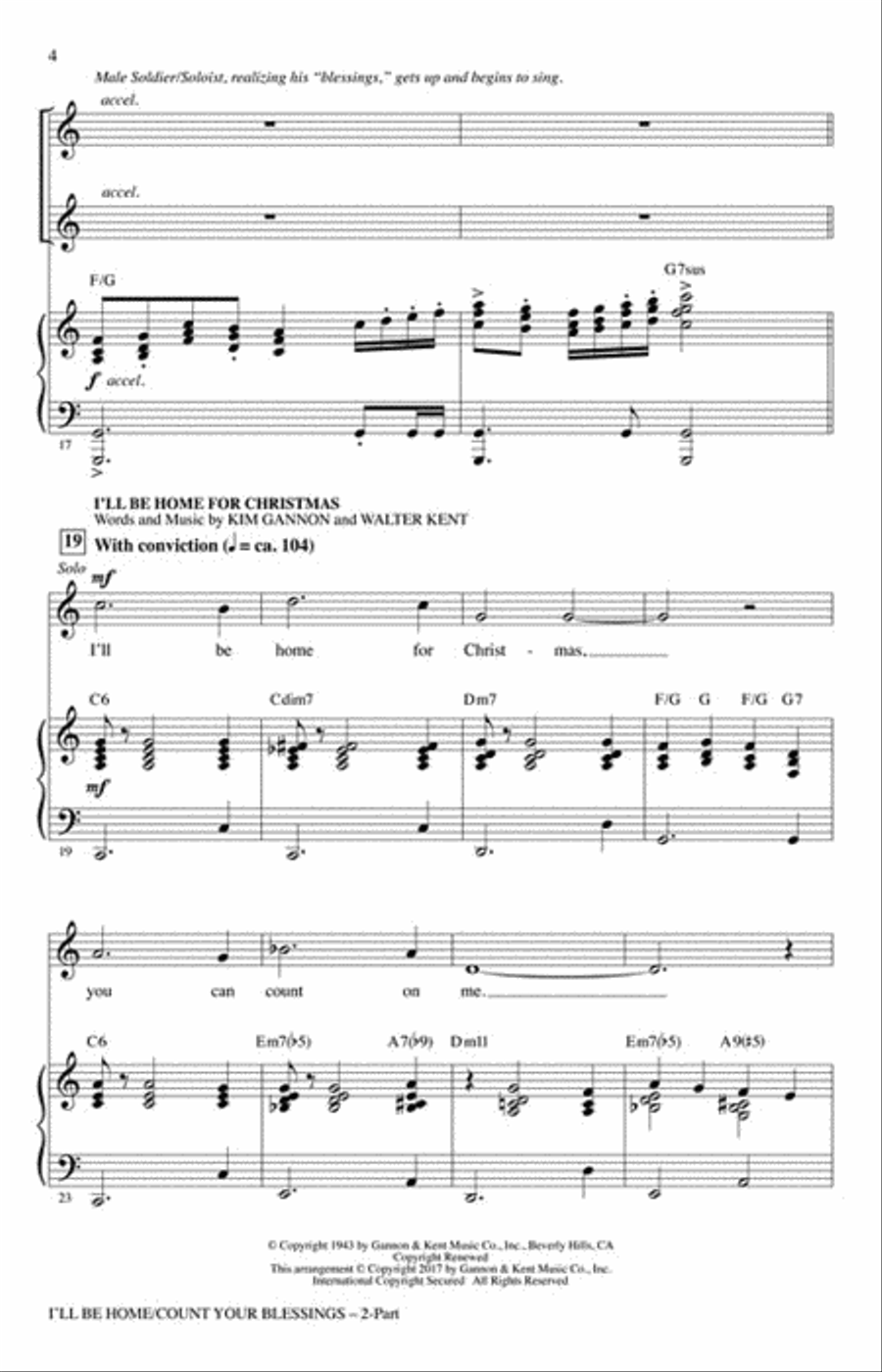 I'll Be Home for Christmas 2-Part scores gallery preview page 4