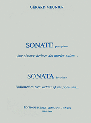 Book cover for Sonate aux oiseaux victimes des marees noires
