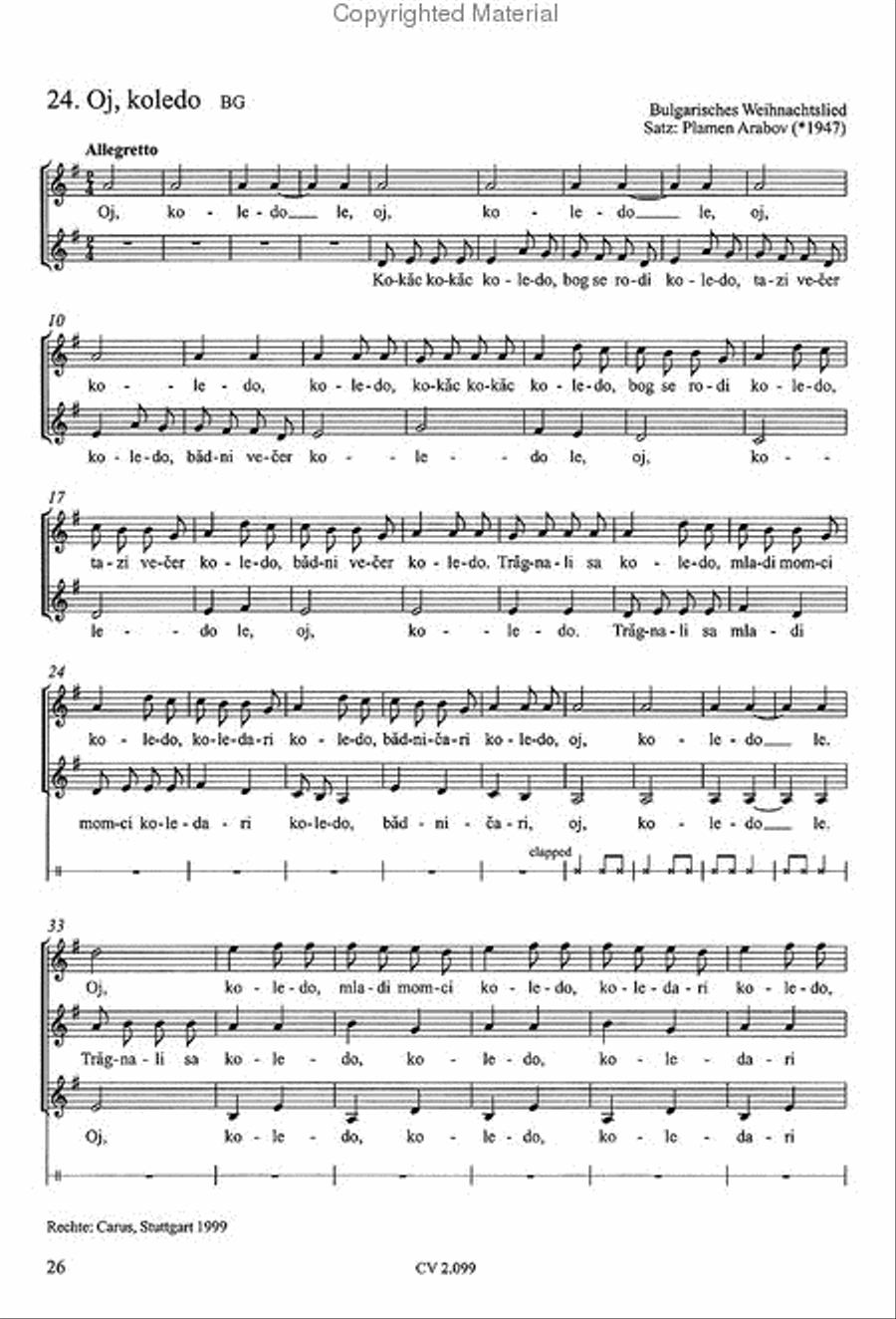 Hodie I. European carols for equal voices Choir scores gallery preview page 4