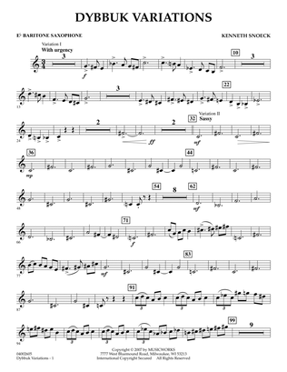 Dybbuk Variations - Eb Baritone Saxophone