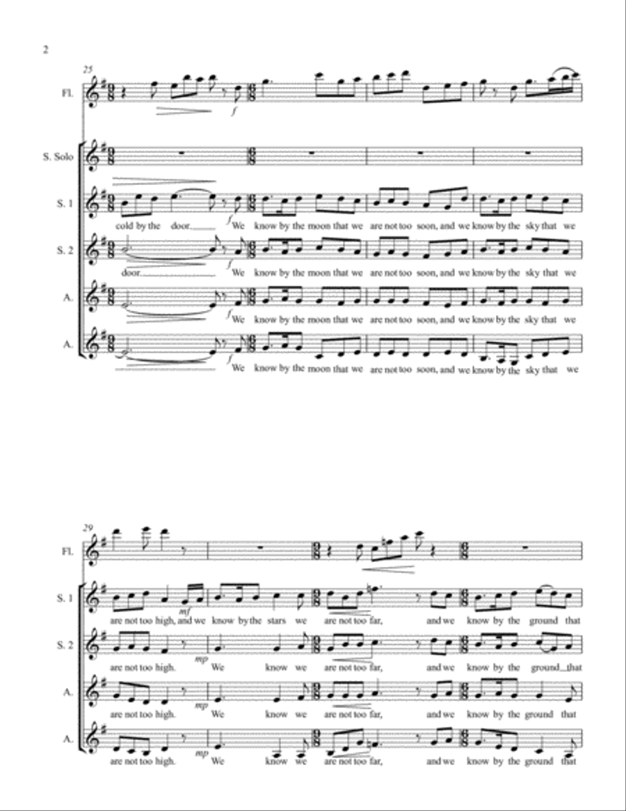 A-Wassail A-Wassailing SSAA scores gallery preview page 2