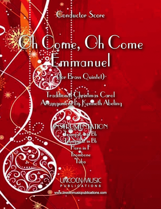 Book cover for Oh Come, Oh Come Emmanuel (for Brass Quintet)