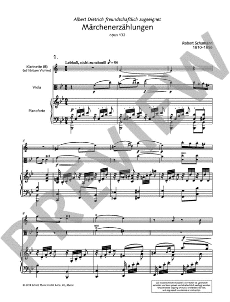 Fairy Tales, Op. 132 [Märchenerzählungen] Clarinet scores gallery preview page 2