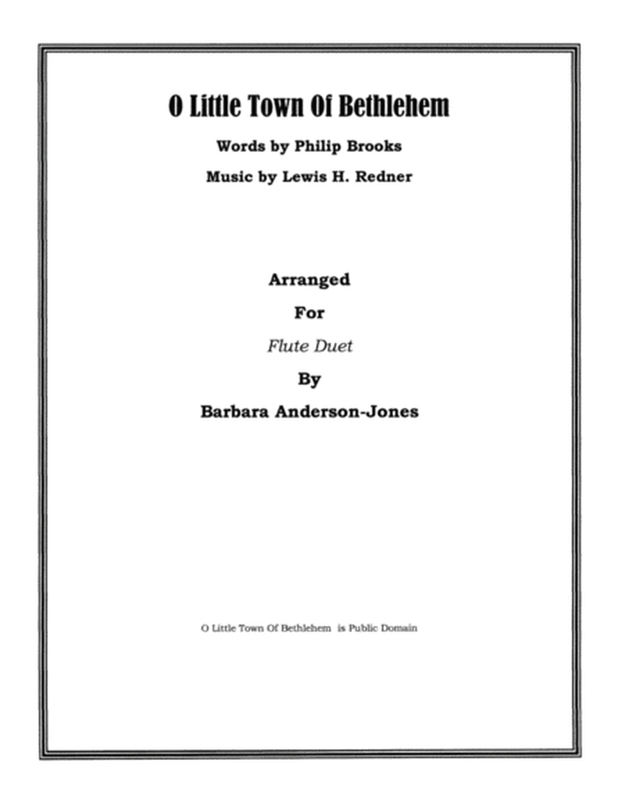 O Little Town of Bethlehem (Flute Duet) image number null