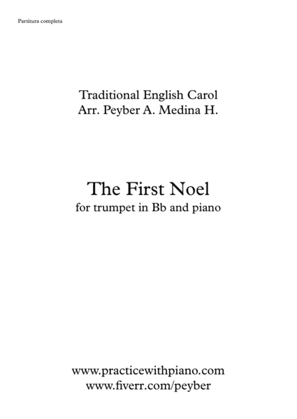 The First Noel, for trumpet in Bb and piano image number null
