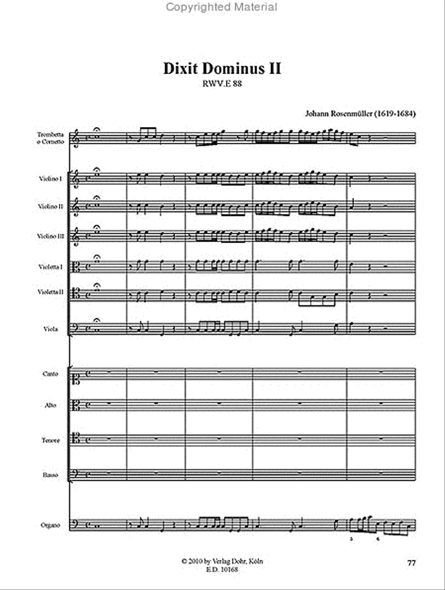 Vesperpsalmen 1: Dixit Dominus -Psalm 109 (110)- Choir scores gallery preview page 3