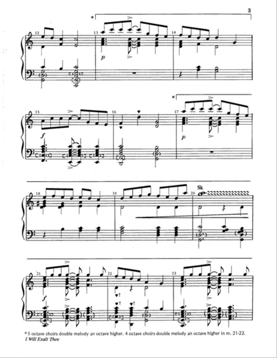 I Will Exalt Thee 5-Octaves scores gallery preview page 3