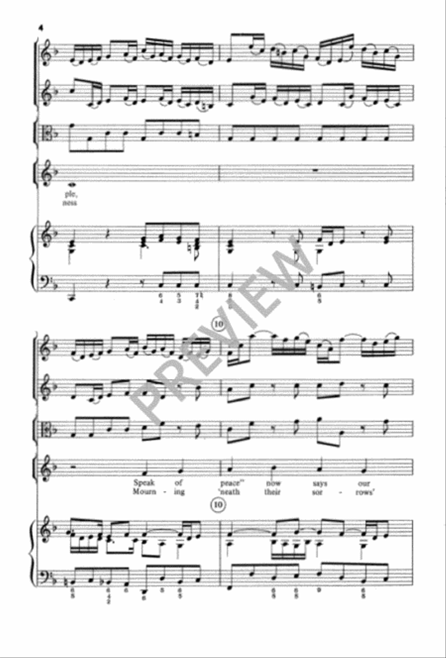 Comfort, Comfort, O My People 4-Part scores gallery preview page 5