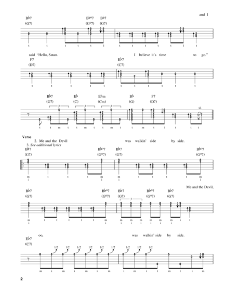 Me And The Devil Blues Banjo scores gallery preview page 2