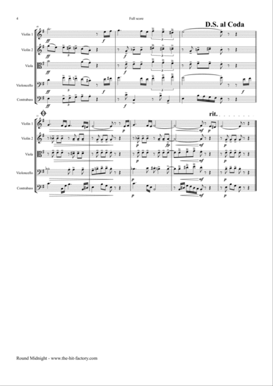 'round Midnight Cello scores gallery preview page 4
