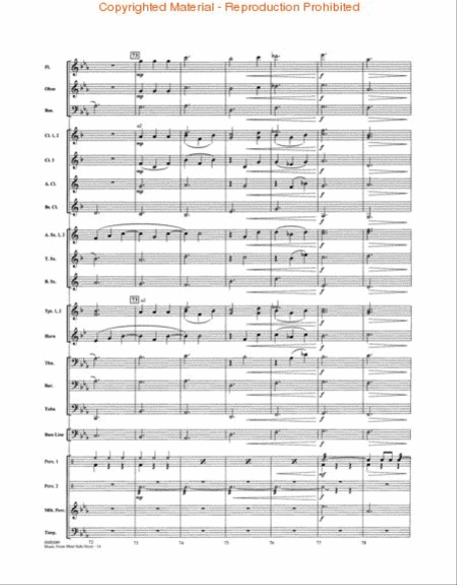 Music from West Side Story Concert Band scores gallery preview page 3