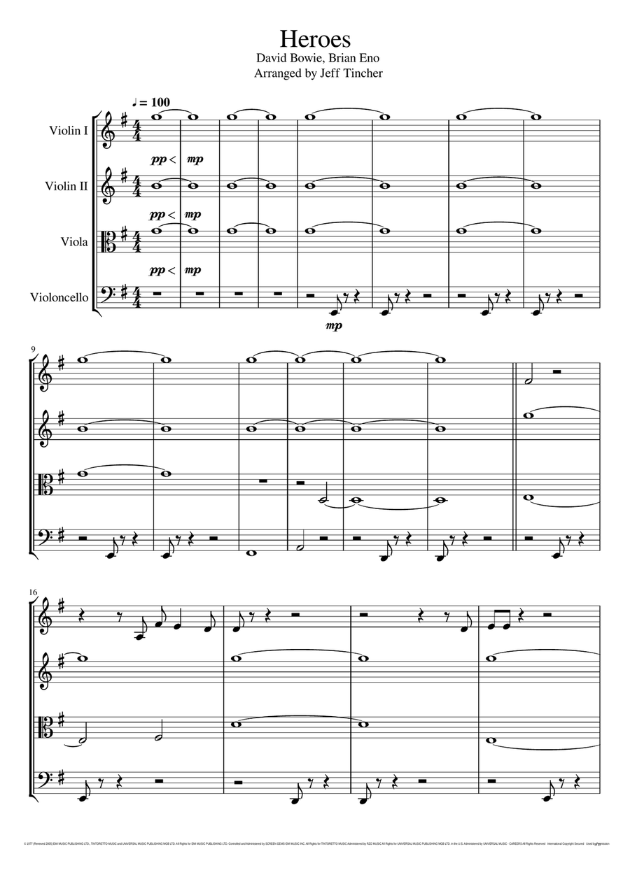 Heroes String Quartet scores gallery preview page 2