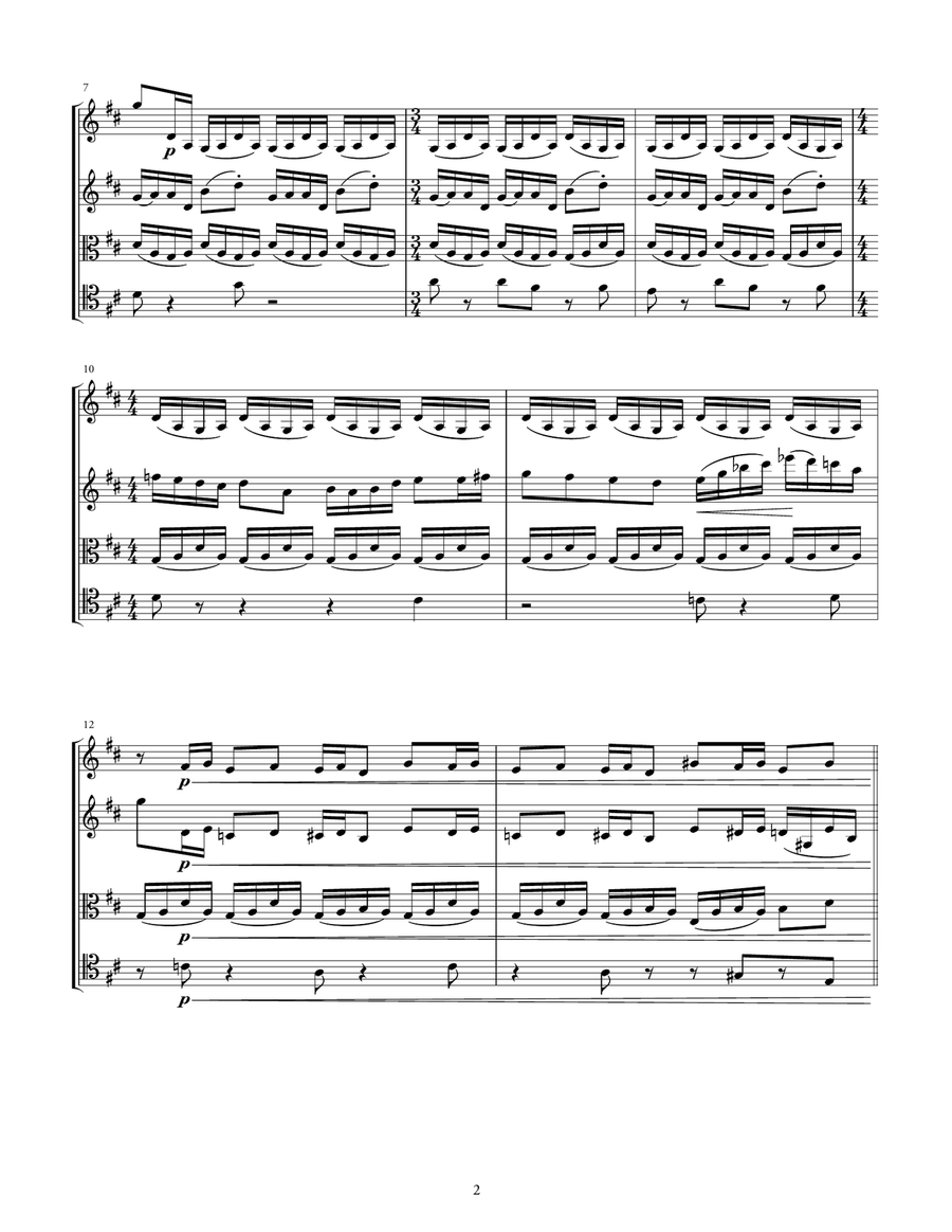 Nora and Reshma's Magical Tandem Bike Ride (score) String Quartet scores gallery preview page 3