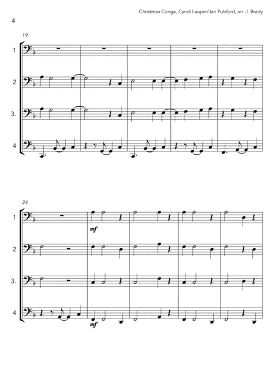 Christmas Conga Brass Ensemble scores gallery preview page 4