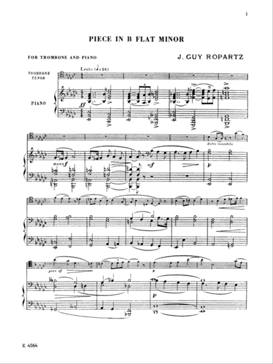 Piece in B-flat Minor Small Ensemble scores gallery preview page 4