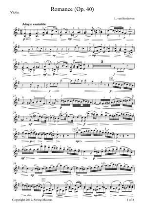 Beethoven, Two Romances Op. 40 - violin solo