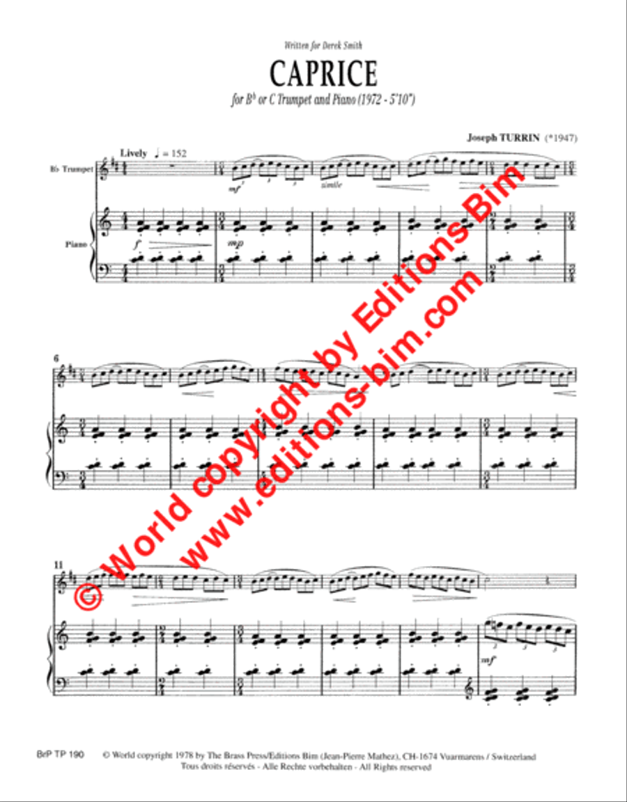 Caprice Trumpet Solo scores gallery preview page 2