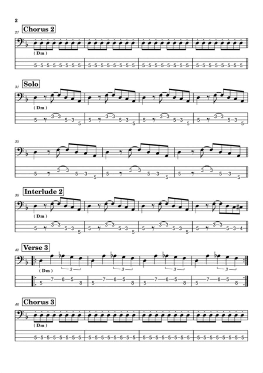 Commotion Commotion Guitar Tablature scores gallery preview page 2