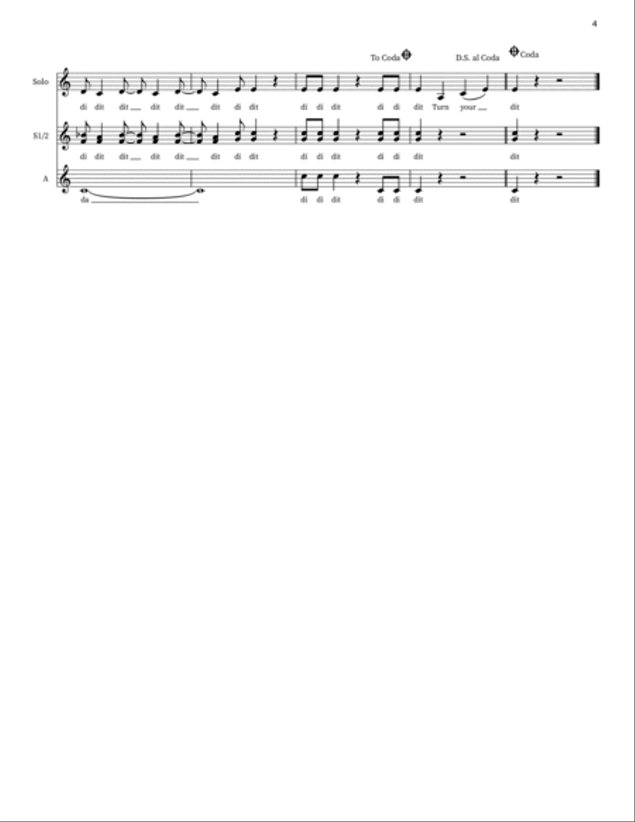 Love The One You're With 4-Part scores gallery preview page 4