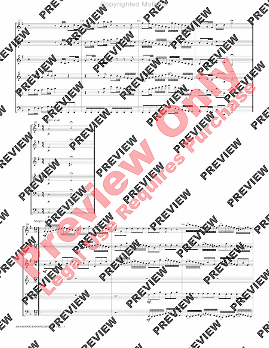 Brandenburg Concerto #3 Brandenburg Concerto #3 Brass Quintet scores gallery preview page 14