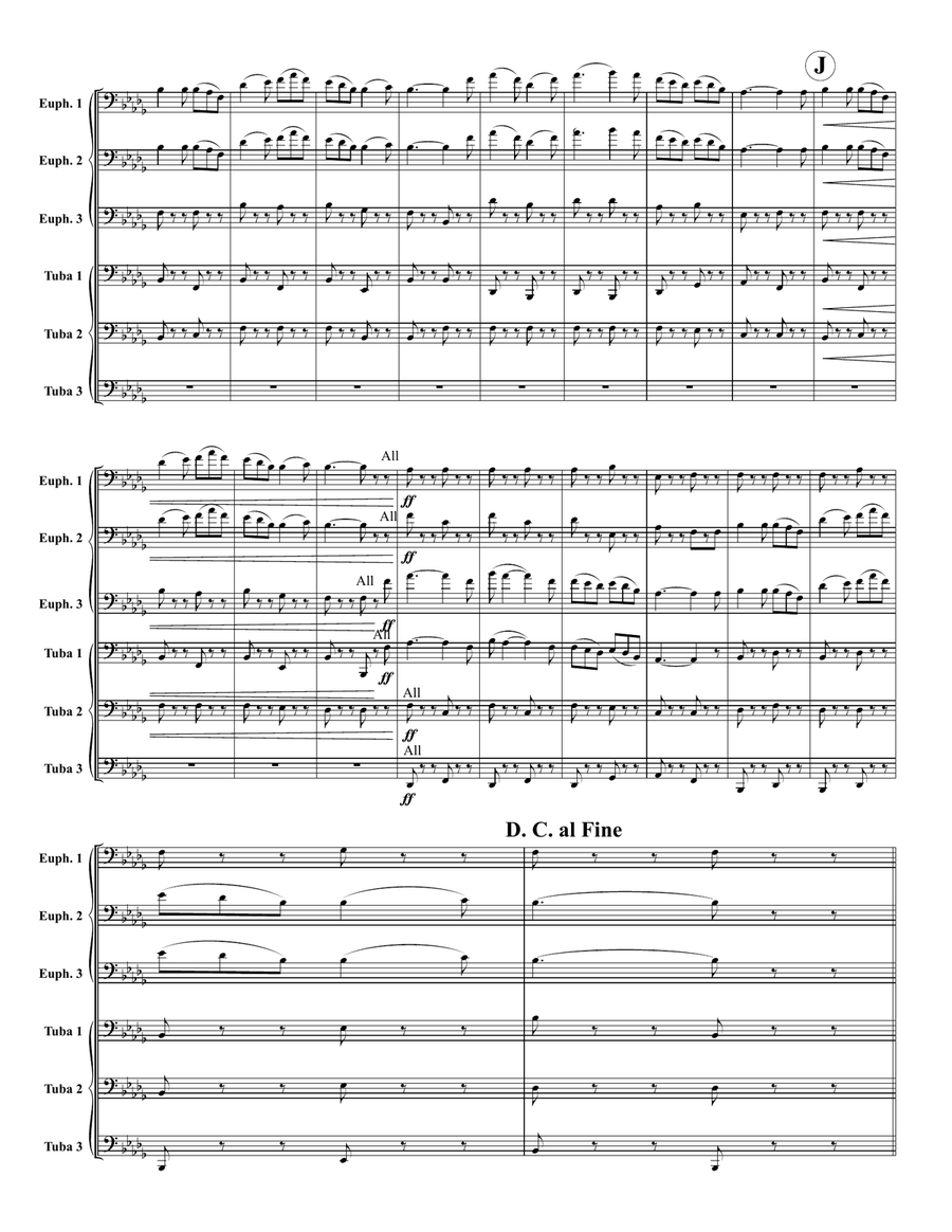March from Military Suite in F by Gustav Holst Large Ensemble - Digital Sheet Music page 6