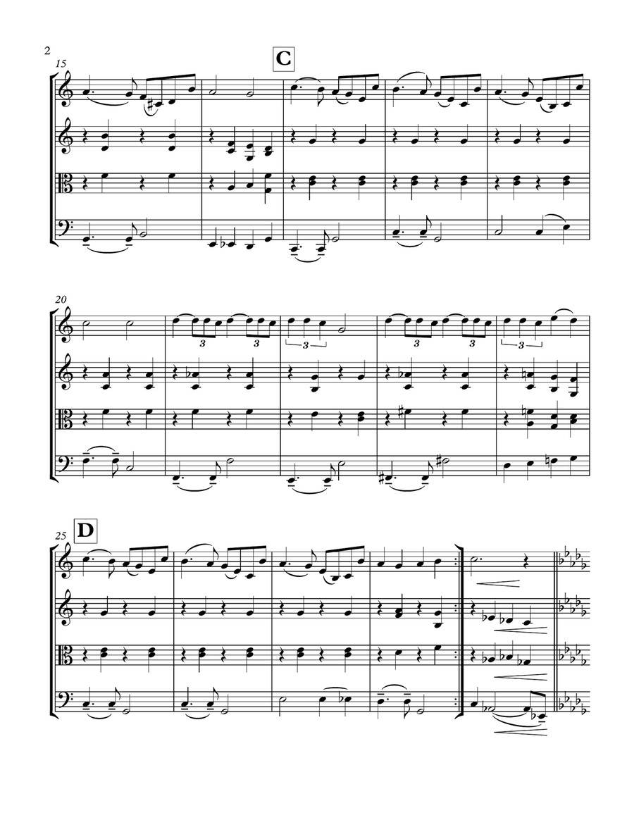 La Vie En Rose La Vie En Rose String Quartet scores gallery preview page 2
