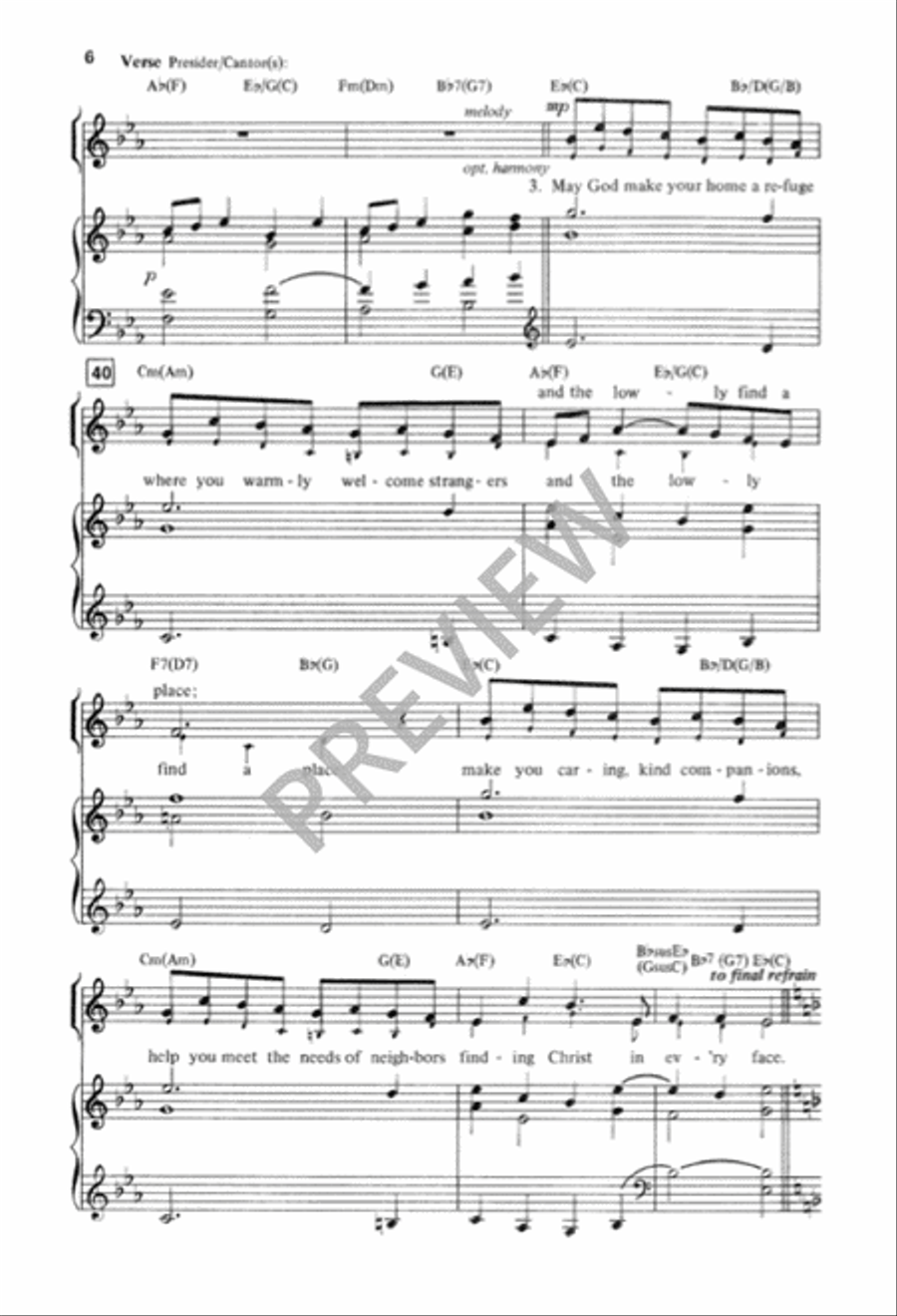 A Nuptial Blessing - SATB edition 4-Part scores gallery preview page 7
