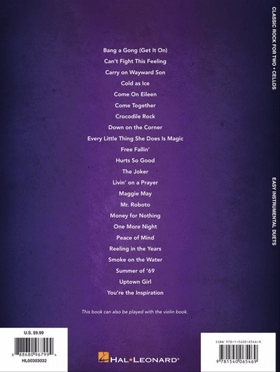 Classic Rock for Two Cellos Cello scores gallery preview page 7