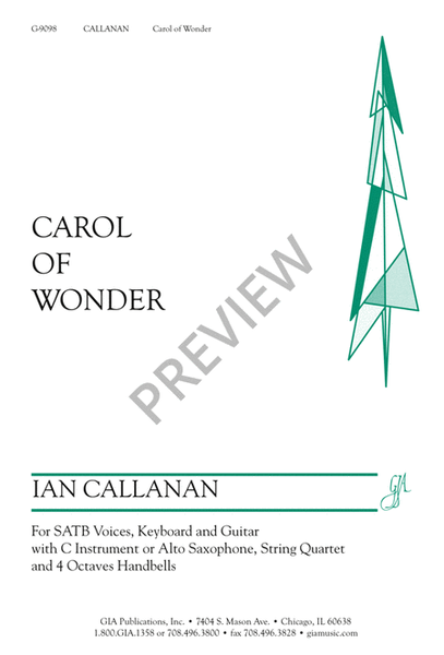 Carol of Wonder - Instrument edition