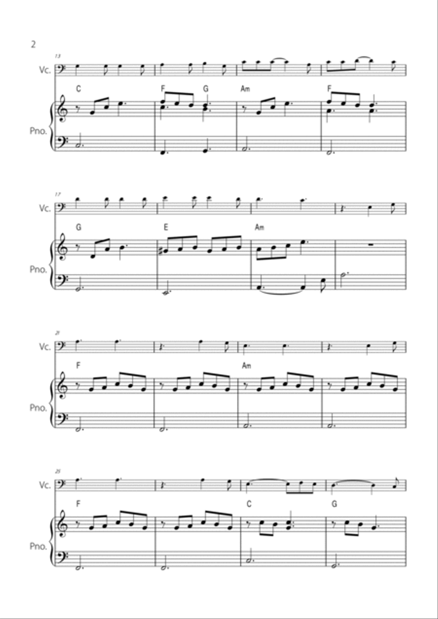 Hallelujah Piano scores gallery preview page 2
