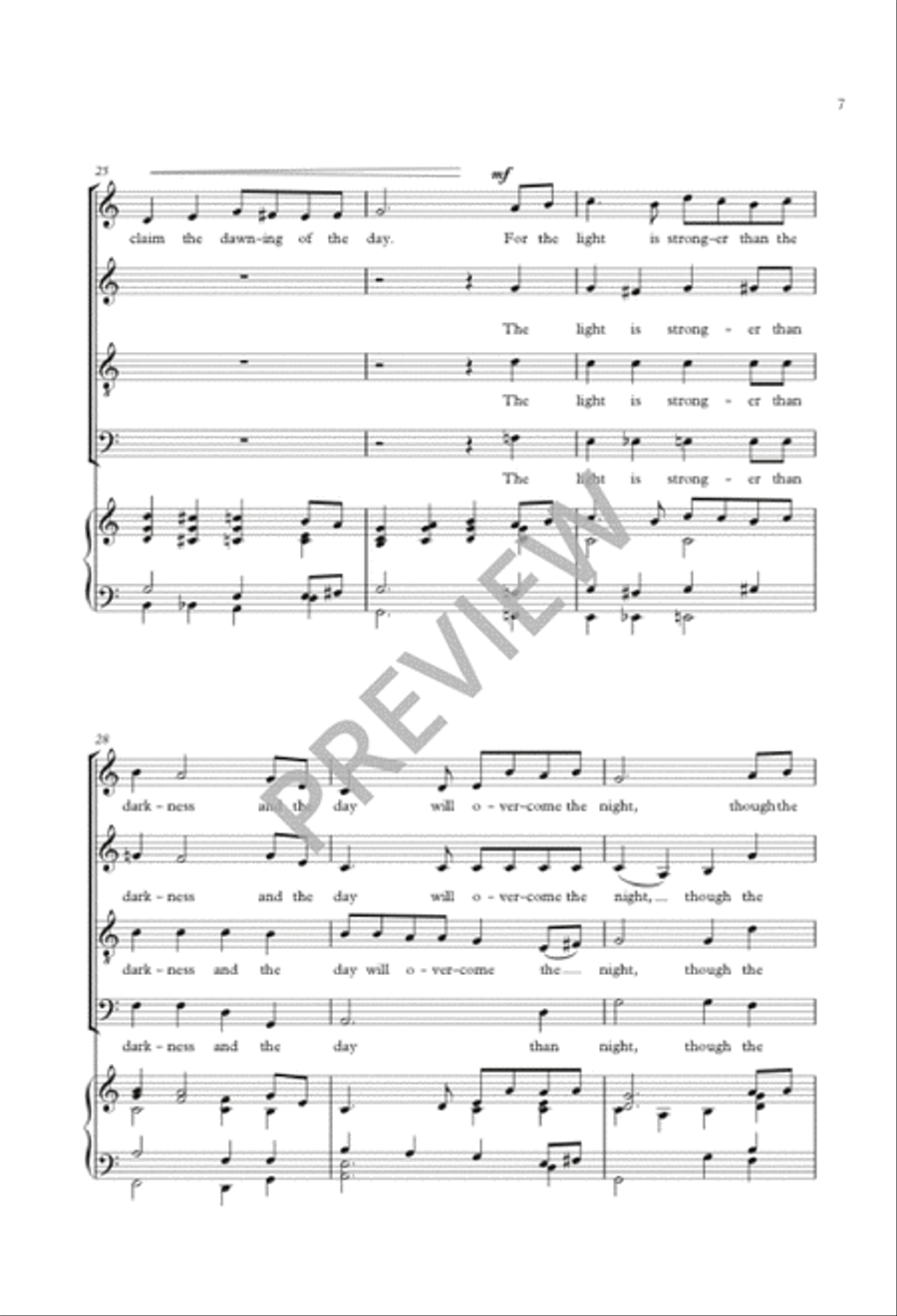 Let Us Light a Candle 4-Part scores gallery preview page 8