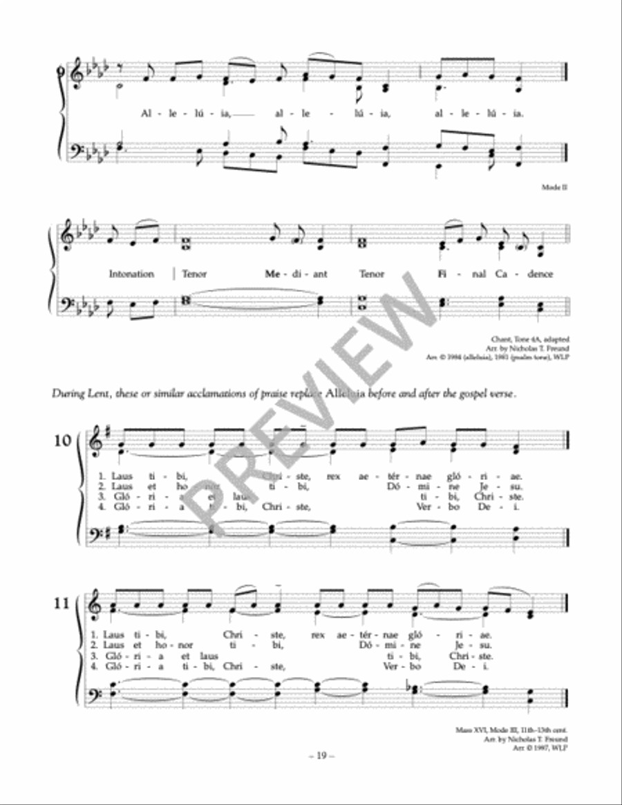 Latin Gregorian Chant Mass Accompaniment Mass scores gallery preview page 17