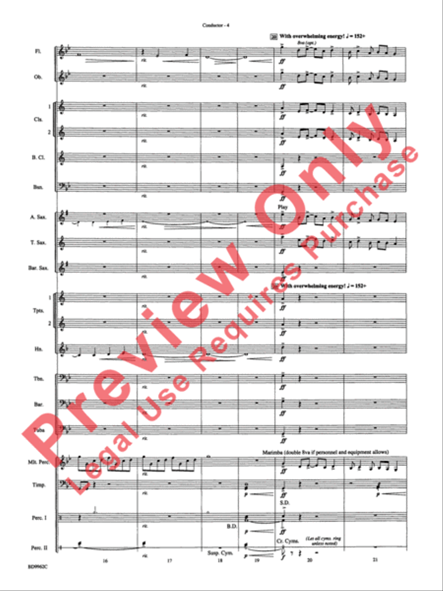 Rites of Tamburo Concert Band scores gallery preview page 7