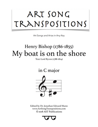 BISHOP: My boat is on the shore (transposed to C major)